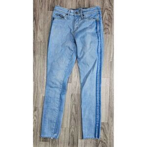 (3/$35) Universal Thread Size 2 / 26 R High Rise Skinny Stripes Denim Blue Jeans